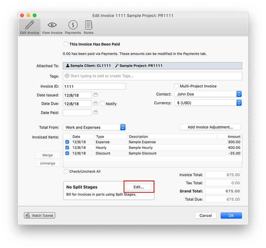 Invoice Split Stages - How to bill for invoices in parts – Oranged ...