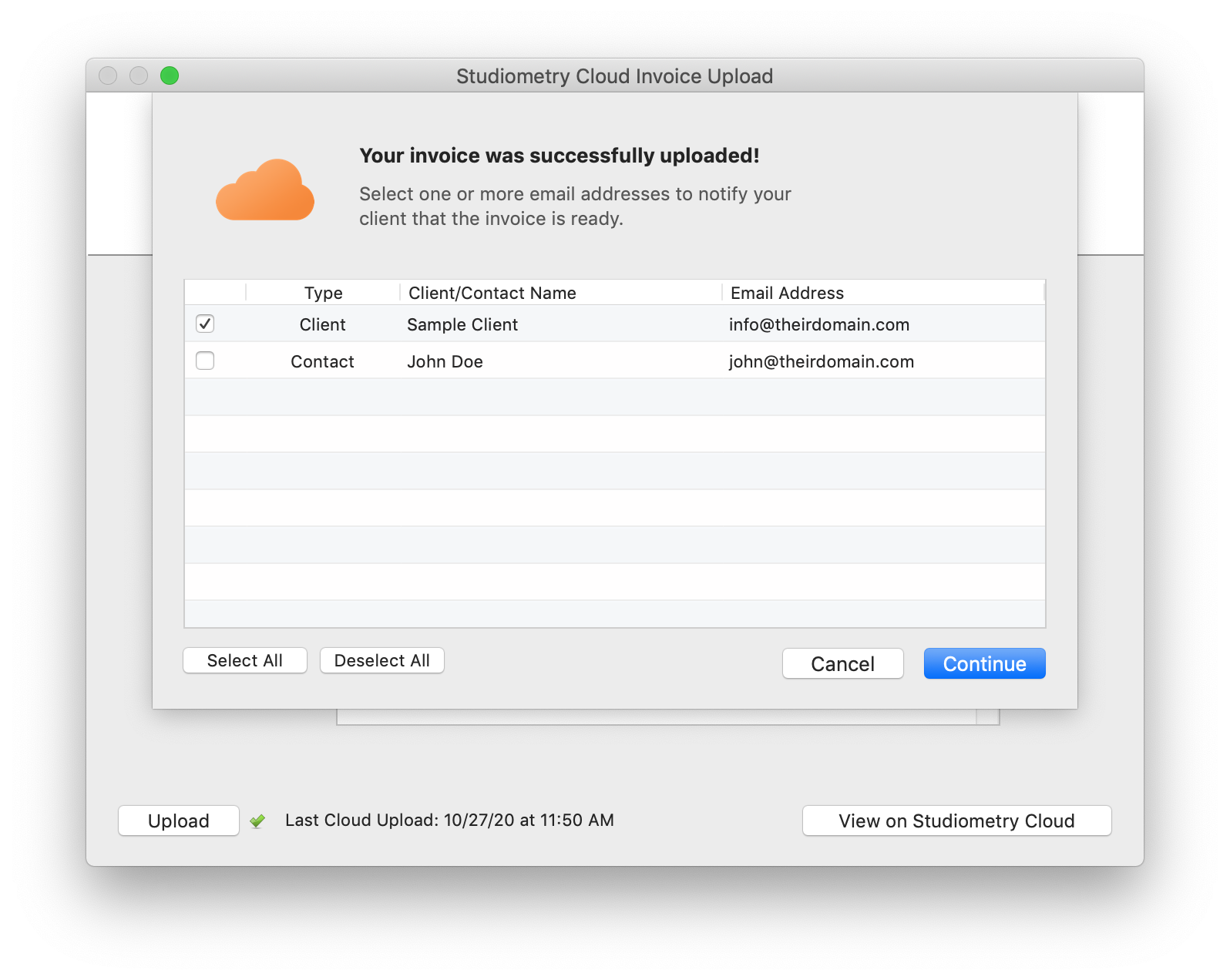 studiometry cloud login protal